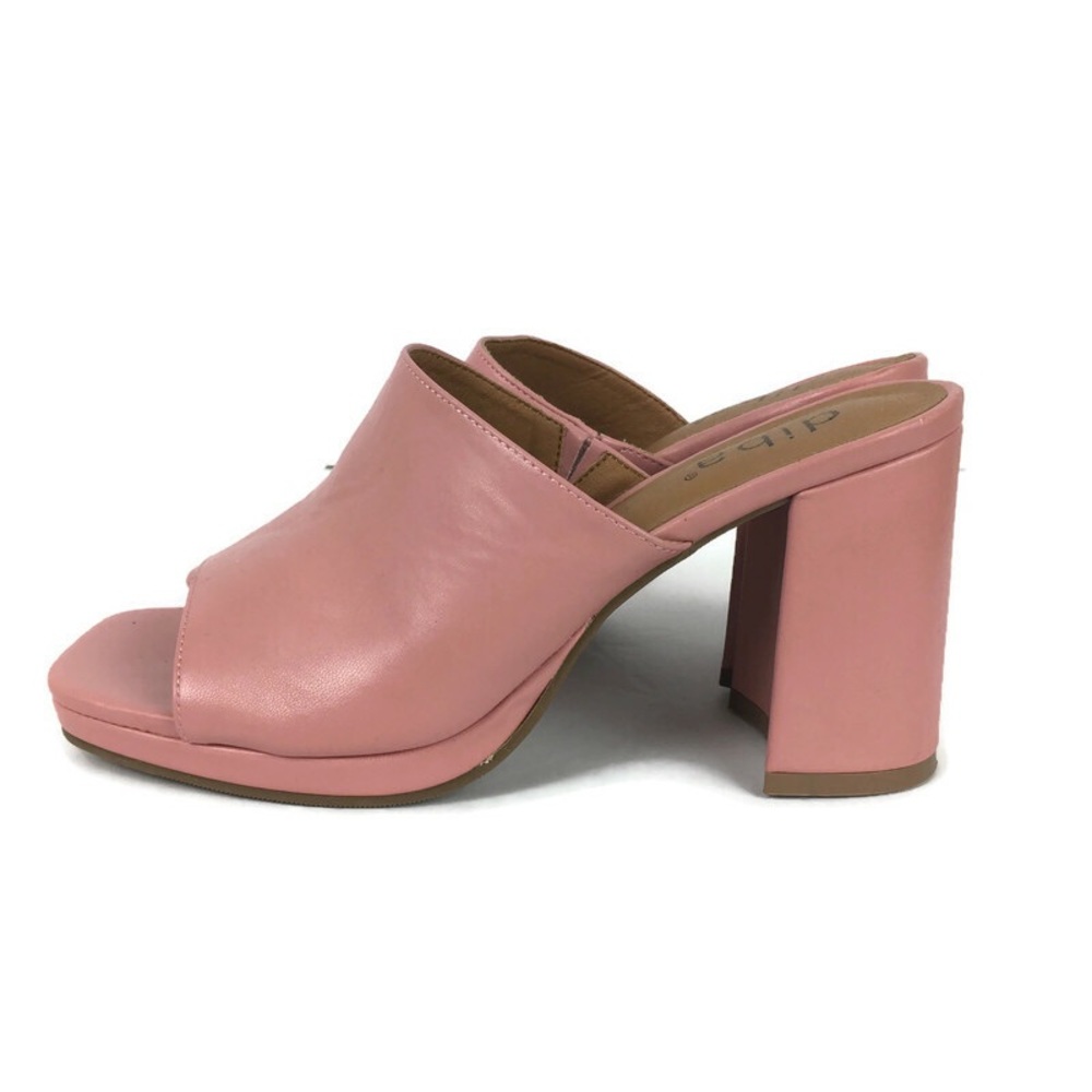 Diba Chunky Heel Peep Toe Slip On Sandals in Pink